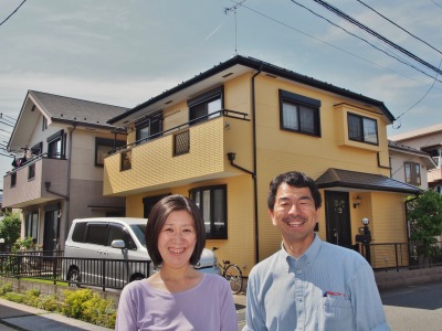 外壁塗装　お客様の声　日野市O様　記念撮影 201405.jpg