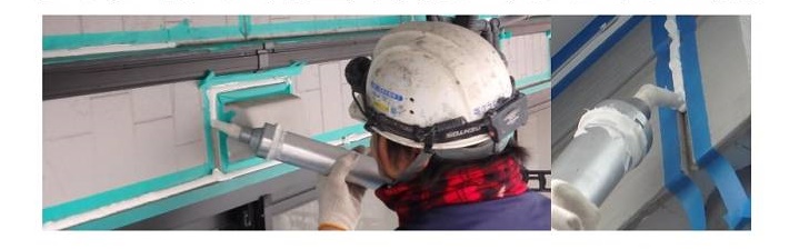 シール工事の様子
